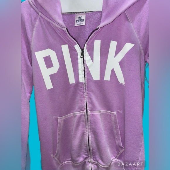 PINK Victoria Secret Y2K Light Purple Zip Up - Picture 2 of 5